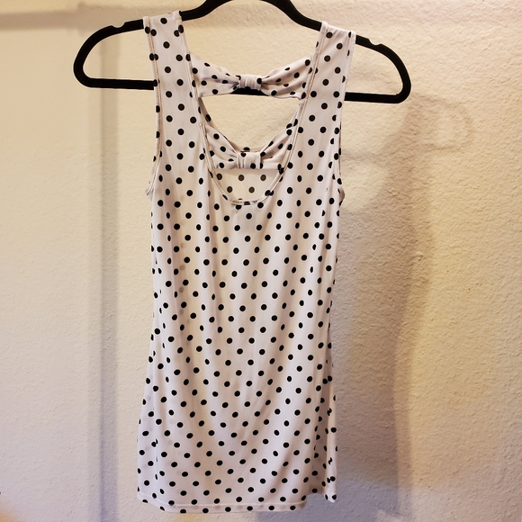 White & Black Polka Dot Top - Picture 2 of 2